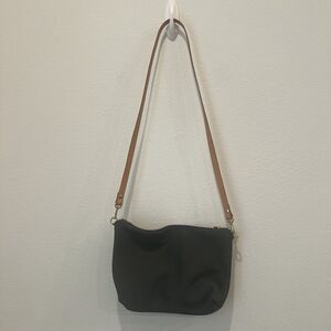 Umbrella Collective Crossbody Bag Gray Suede